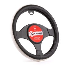 Оплетка для руля AutoProfi экокожа, размер М 1/20 Black/White (AP-1931 BK/WH M)