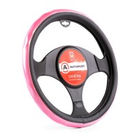 Оплетка для руля AutoProfi экокожа, размер М 1/20 Black/Pink (AP-1933 BK/PINK M)
