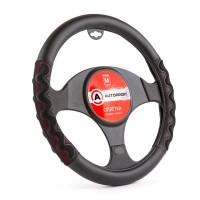 Оплетка для руля AutoProfi экокожа, размер М 1/20 Black/Red (AP-1948 BK/RD M)
