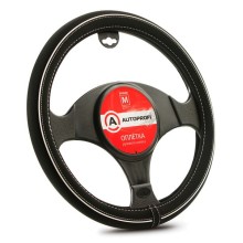 Оплетка для руля AutoProfi cинтетический нубук, размер М 1/20 Black/White (AP-2020 BK/WH M)