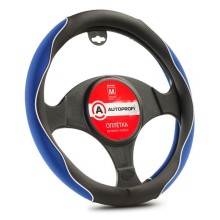Оплетка для руля AutoProfi cофттач, размер М 1/20 Black/Blue (AP-2021 BK/BL M)