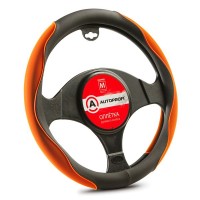 Оплетка для руля AutoProfi cофттач, размер М 1/20 Black/Brown (AP-2021 BK/BR M)