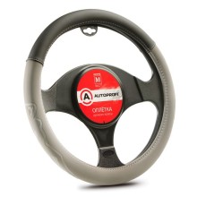 Оплетка для руля AutoProfi cофттач, размер М 1/20 Black/Gray (AP-2022 BK/GY M)