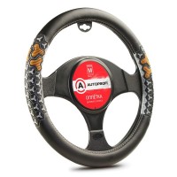 Оплетка для руля AutoProfi экокожа, размер М 1/20 Black/Gray (AP-2050 BK/GY M)