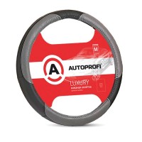 Оплетка рулевого колеса AutoProfi AP-1010 Black/Grey (M)