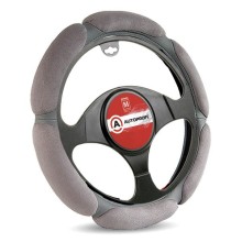 Оплетка для руля AutoProfi алькантара, размер М 1/10 Gray/Black (SP-5026 L.GY M)