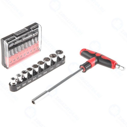 Отвертка Hammer с набором бит и головок (601-027)