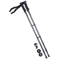 Палки для скандинавской ходьбы Berger Longway, 77-135 см, 2-секционные, черные/зеленые (УТ-00010960)