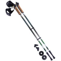 Палки для скандинавской ходьбы Berger Starfall, 77-135 см, 2-секционные, черные/белые (УТ-00010969)