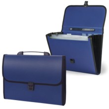 Папка-портфель Staff A4, 330x235x50 мм, синяя (221205)