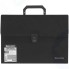 Папка-портфель Brauberg А4, 332х245х35 мм, фактура диагональ, черная (221375)
