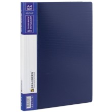 Папка Brauberg Contract, 20 вкладышей, синяя (221772) Папка Brauberg Contract, 20 вкладышей, синяя (221772)