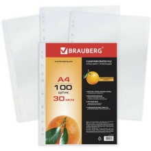 Папки-файлы Brauberg А4, 100 шт (221991)