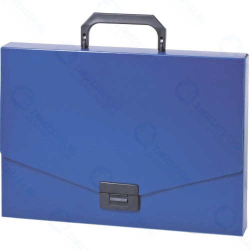 Папка-портфель Brauberg Energy, А4, 330х256х32 мм, синяя (222082)