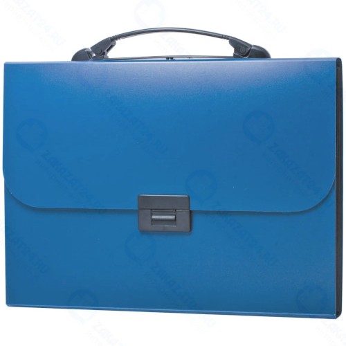 Папка-портфель Brauberg Energy, А4, 330х256х32 мм, синяя (222572)