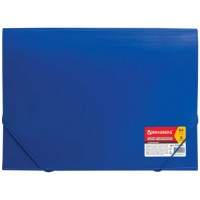 Папка на резинках Brauberg Business, А4, 7 отделений, синяя (224144)