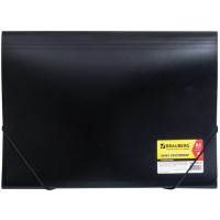 Папка на резинках Brauberg Business, А4, 7 отделений, черная (224145)