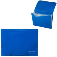 Папка на резинках Brauberg А4, 7 отделений, синяя (226017)