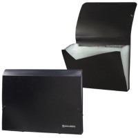 Папка на резинках Brauberg А4, 13 отделений, черная (226020)