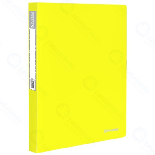 Папка Brauberg Neon, 40 вкладышей, желтая (227453)