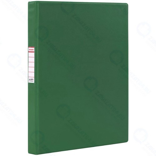 Папка Brauberg на 2 кольцах, 35 мм, до 180 листов, зеленая (228379)