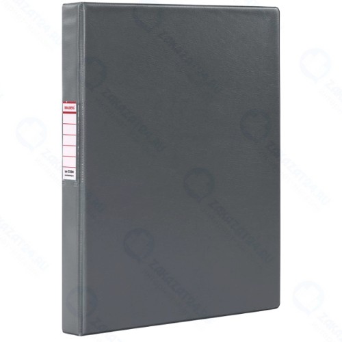 Папка Brauberg на 2 кольцах, 35 мм, до 180 листов, серая (228380)