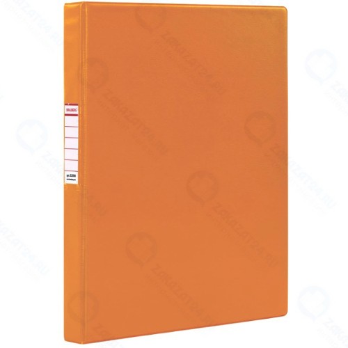 Папка Brauberg на 2 кольцах, 35 мм, до 180 листов, оранжевая (228386)