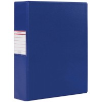 Папка Brauberg на 2 кольцах, 75 мм, до 500 листов, синяя (228388)