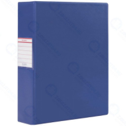 Папка Brauberg на 2 кольцах, 75 мм, до 500 листов, синяя (228388)
