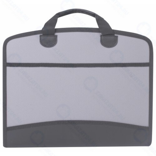 Папка-портфель Brauberg А4+, 375х305х60 мм, 4 отделения, 2 кармана, серая (228685)