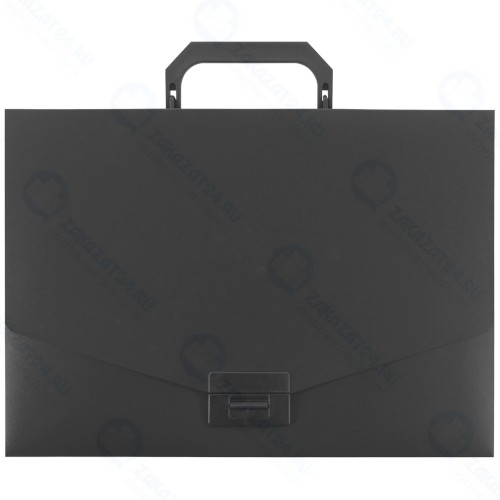 Портфель пластиковый Staff А4, без отделений, 320х225х36 мм, черный (229241)