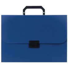 Портфель пластиковый Staff А4, 7 отделений, 330х235х36 мм, синий (229242)