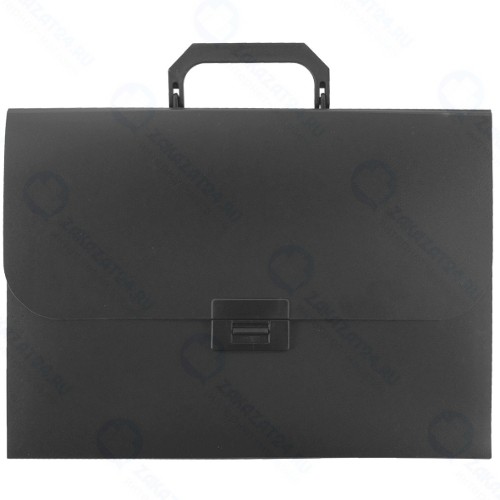 Портфель пластиковый Staff А4, 13 отделений, 330х235х36 мм, черный (229245)