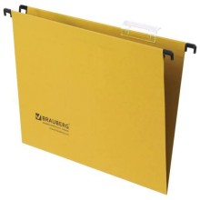 Подвесные папки Brauberg А4, до 80 листов, 350х245 мм,  желтые, 10 шт (231790)