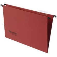 Подвесные папки Brauberg А4 Foolscap, до 80 листов, 406х245 мм, красные, 10 шт (231796)