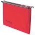 Подвесные папки Brauberg пластиковые, до 80 листов, 350х245 мм, красные, 5 шт (231800)