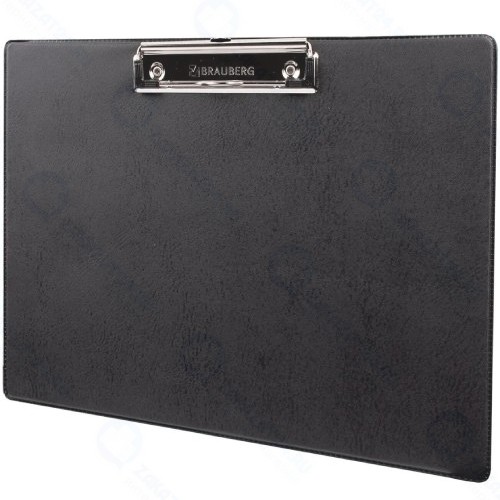 Доска-планшет Brauberg №1 горизонтальная, 318х228 мм, с прижимом, черная (232223)