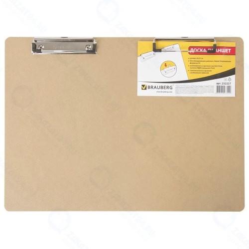 Доска-планшет Brauberg Eco, 440х320 мм, с двумя прижимами (232227)