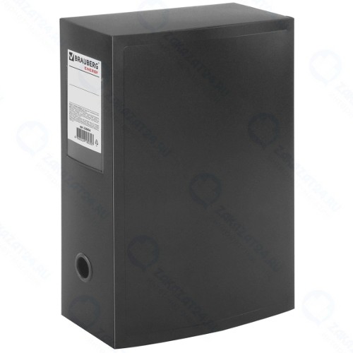 Короб архивный Brauberg Energy, 330х245 мм, 100 мм, до 900 листов, черный (236854)