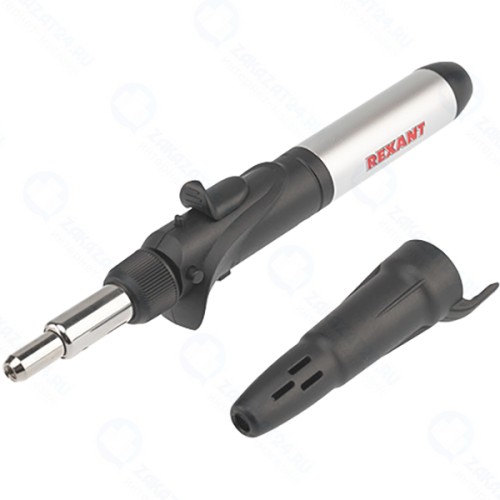 Паяльник газовый Rexant с пьезоподжигом, 17 мл, 11 предметов (12-0505)