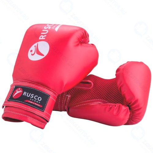 Перчатки боксерские RUSCO 6oz, искусственная кожа, красные (УТ-00010472)