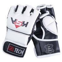 Перчатики для ММА KSA Lion Gel, искусственная кожа White S (УТ-00017883)