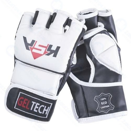 Перчатики для ММА KSA Lion Gel, искусственная кожа White S (УТ-00017883)