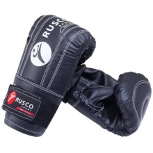 Перчатки снарядные RUSCO искусственная кожа, черные S (УТ-00018532)