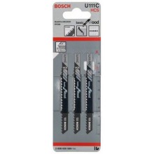 Набор пилок для лобзика по дереву Bosch U111C, 3 шт (2.608.630.566) Набор пилок для лобзика по дереву Bosch U111C, 3 шт (2.608.630.566)