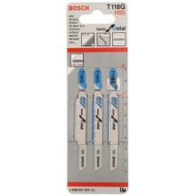 Набор пилок для лобзика по металлу Bosch T118G, 3 шт (2.608.631.674) Набор пилок для лобзика по металлу Bosch T118G, 3 шт (2.608.631.674)