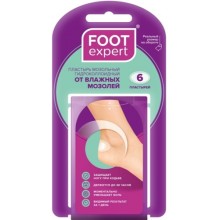 Пластырь FOOT-EXPERT мозольный гидрокалоидный, 2,8х4,6 см, 6 шт (0308-010)