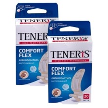 Пластырь TENERIS Comfort Flex, бактерицидный, 20+20 шт (1319-008)