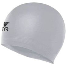 Шапочка для плавания TYR Latex Swim Cap, серебристая (LCL/040)