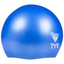 Шапочка для плавания TYR Junior Silicone Cap, голубая (LCSJR/428)